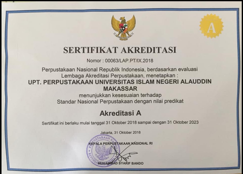 Gambar Perpustakaan UIN Alauddin Raih Akreditasi A, Begini Cerita Quraisy Mathar